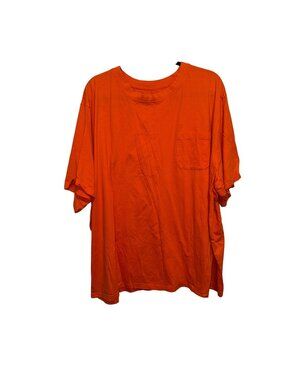 Boulder Creek 7XL Tall Orange Short Sleeve Pocket T-Shirt For Men 100% Cotton